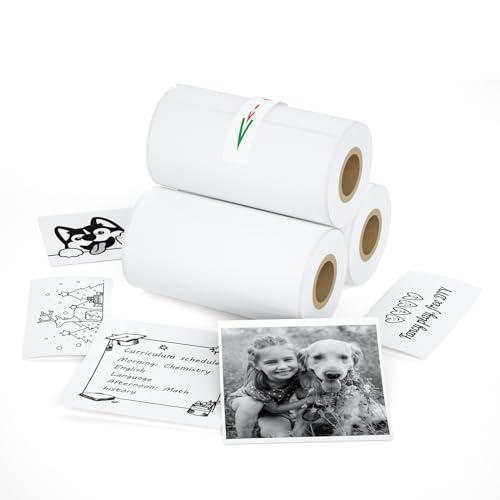 Mini-Thermoaufkleber - 3 Rollen (57 x 25 mm) für S1-Thermodrucker von iDPRT