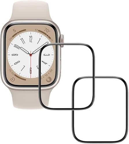 iDaPro Displayschutz Schutzfolie für Apple Watch Serie 7 41 mm watch TPU-Schutz Displayschutzfolie Einfache Installation Vollständige Abdeckung Anti-Kratzer [2 Stück] von iDaPro