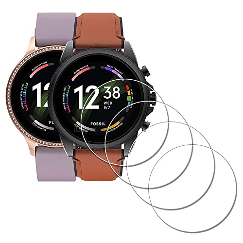 iDaPro Displayschutz Schutzfolie für Fossil Gen 6 Herren 6. Generation/Damen 6. Generation Touchscreen Smartwatch 9H Härte Gehärtetes Glas Displayschutzfolie [4 Stück] von iDaPro