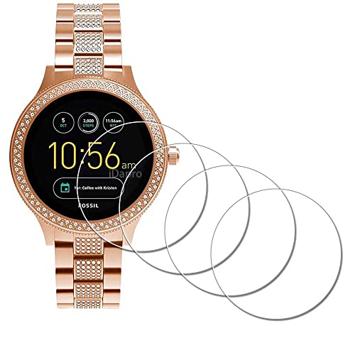 iDaPro Displayschutz Schutzfolie für Fossil Q Damen Q Venture/Damen 4. Generation Gen 4 Venture Touchscreen Smartwatch 9H Härte Glas Displayschutzfolie Einfache Installation [4 Stück] von iDaPro