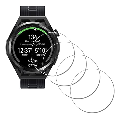 iDaPro Displayschutz Schutzfolie für HUAWEI WATCH GT Runner 46 mm Smartwatch Glas Displayschutzfolie 9H Härte Gehärtetes Einfache Installation [4 Stück] von iDaPro