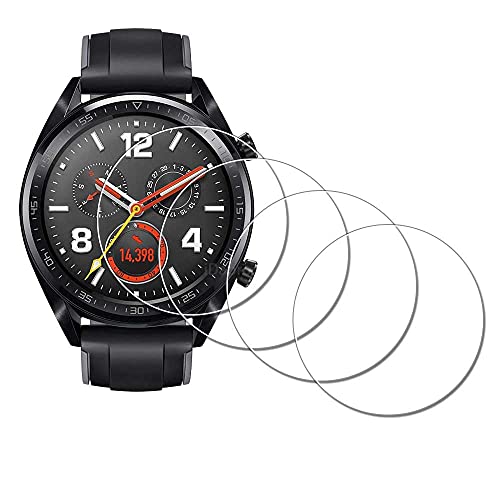 iDaPro Displayschutz Schutzfolie für HUAWEI Watch GT Active/Sport [4 Stück] 9H Härte Gehärtetes Glas Displayschutzfolie Einfache Installation von iDaPro