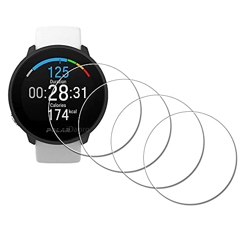 iDaPro Displayschutz Schutzfolie für POLAR Unite Smartwatch 9H Härte Gehärtetes Glas Displayschutzfolie Einfache Installation [4 Stück] von iDaPro