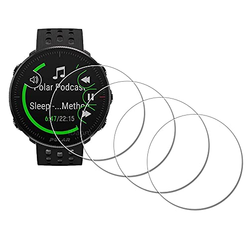 iDaPro Displayschutz Schutzfolie für Polar Vantage M2 Smartwatch [4 Stück] 9H Härte Gehärtetes Glas Displayschutzfolie Einfache Installation von iDaPro