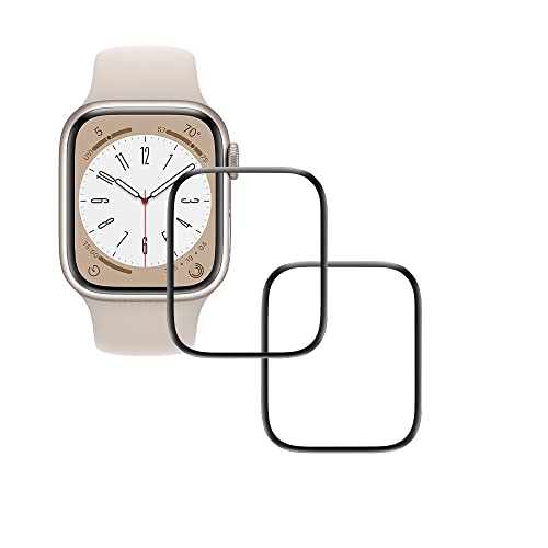 iDaPro Displayschutz schutzfolie für Apple Watch Serie 8 41mm, Smart Watch, vollständige Abdeckung, TPU-Schutz für iWatch-Zubehör, kratzfest, 2 Stück von iDaPro