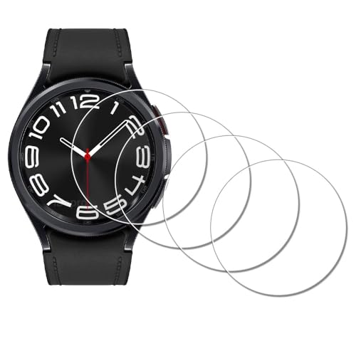 iDaPro Displayschutz schutzfolie für Samsung Galaxy Watch 6 Classic 43 mm Watch6 Smartwatch [4 Stück] Glas, blasenfrei, einfache Installation von iDaPro