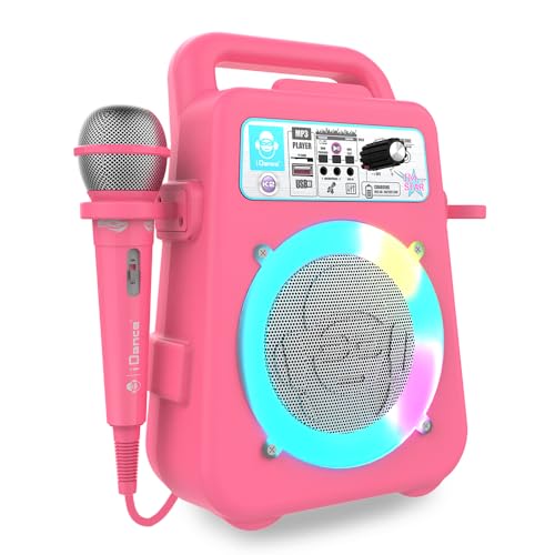 iDance K2V2 Karaoke Maschine - Party Box Bluetooth-Lautsprecher mit Mikrofon von iDance