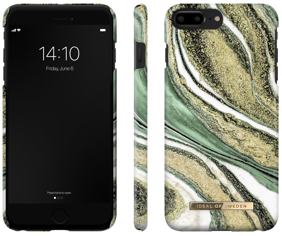 Fashion Case für iPhone 6/6s/7/8 Plus cosmic green swirl von iDeal of Sweden