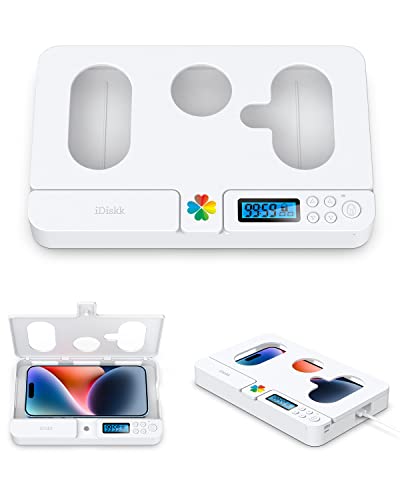iDiskk Timer-Box Handy Gefängnis, Telefon Gefängnis,Telefon Handy Safe Timed Lock Box für iPhone/Android-Telefone, elektronische Timed locker Box Geschenke für Kinder, Erwachsene (weiß) von iDiskk