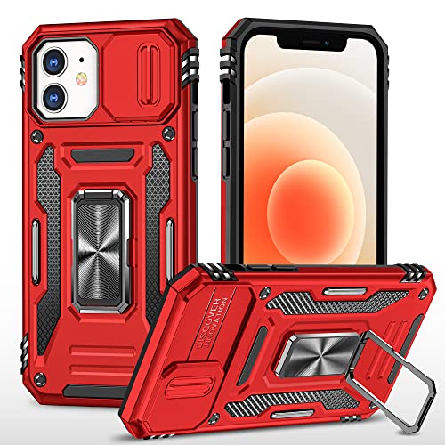 iDoer Kompatibel mit iPhone 12 Pro hülle,Update Militärische Outdoor-Kameraschutz mit Fallschutz & 360°magnetisch Ringhalter Stand,Doppellagige Stoßfest, Schutzhülle für iPhone 12 Pro 6.1",Rot iDoer Kompatibel mit iPhone 12 Pro hülle,Update Militärische Outdoor-Kameraschutz mit Fallschutz & 360°magnetisch Ringhalter Stand,Doppellagige Stoßfest, Schutzhülle für iPhone 12 Pro 6.1",Rot von iDoer