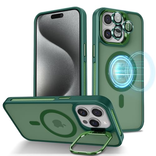 iDoer für iPhone 15 Pro Hülle mit Kameraschutz Unsichtbar Ständer,kompatibel MagSafe,mit Linsenschutz,Militärnorm Schutz Case für 15 Pro 6.1",Kratzfeste, Matte,grün iDoer für iPhone 15 Pro Hülle mit Kameraschutz Unsichtbar Ständer,kompatibel MagSafe,mit Linsenschutz,Militärnorm Schutz Case für 15 Pro 6.1",Kratzfeste, Matte,grün von iDoer