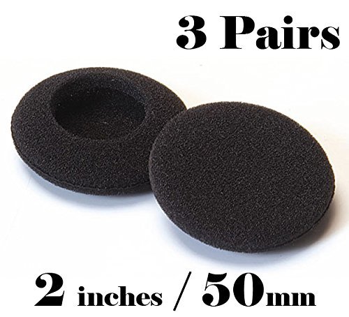Kopfhörer Ohrkissen, Ohrpolster Ersatz für Kopfhörer, Audio Ersatz-Schaum Ohrpolster 6-Pack für Sennheiser PX100 / PMX100 / PMX 60 II / PMX200 / PX200 / PXC150 / PXC250 / Sony MDR 410 / Panasonic / Philips kompatibel (50mm Black) mit den meisten anderen Kopfhörer / Kopfhörer / Headsets Typ 10 Kopfhörer Ohrkissen, Ohrpolster Ersatz für Kopfhörer, Audio Ersatz-Schaum Ohrpolster 6-Pack für Sennheiser PX100 / PMX100 / PMX 60 II / PMX200 / PX200 / PXC150 / PXC250 / Sony MDR 410 / Panasonic / Philips kompatibel (50mm Black) mit den meisten anderen Kopfhörer / Kopfhörer / Headsets Typ 10 von EXFEA