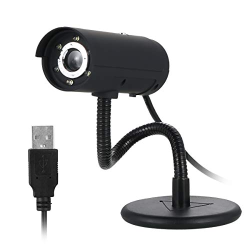 iFCOW 480P HD Webcam mit Mikrofon, USB-Treiberfrei, Laptop Computer Webkamera mit Nachtsicht-LEDs für Videoaufnahmen, Konferenzen von iFCOW