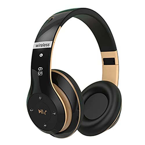 iFCOW Kabellose Kopfhörer, Bluetooth 5. 0 Over-Ear-Kopfhörer, zusammenklappbar, kabellos und kabelgebunden, Headset mit Mikrofon, 3. 5 mm Audiokabel von iFCOW
