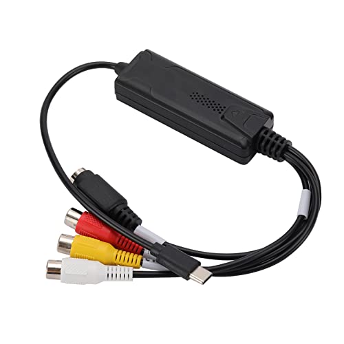 iFCOW USB 3.1 Video Capture, Typ-C Video Capture Adapter Kabel S-Video/Composite zu Typ-C Audio Video Capture Card von iFCOW