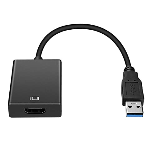 iFCOW USB-auf-HDMI-kompatibler Video-Adapter, USB 3. 0 auf HDMI-kompatibler Multi-Display-Video-Konverter für Desktop, Laptop, PC, Monitor, Projektor von iFCOW