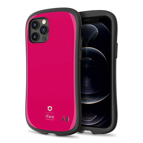 iFace First Class Designed for iPhone 12 Pro and iPhone 12 (6,1 Zoll) - Cute Shockproof Dual Layer [Hard Shell + Bumper] Phone Case - Hot Pink von iFace