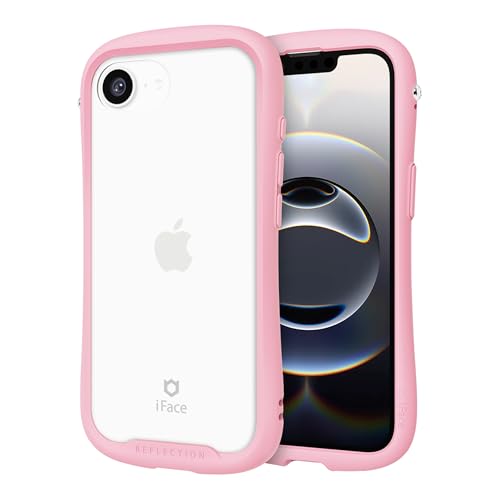 iFace Kompatibel mit iPhone 16e – transparente Hülle [Reflexion] gehärtetes Glas, Stoßschutz, robustes, einzigartiges Design, passend für Handyhülle, Sakura-Rosa von iFace