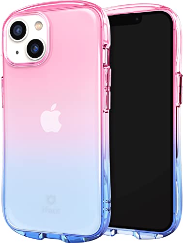 iFace Ombre transparente Hülle mit Griff für iPhone 14 Plus (6,7 Zoll) [Look in der "Lolly"-Serie] Stoßfeste, transparente Farbverlaufs-Schutzhülle [Fallgetestet] [kabelloses Laden kompatibel] – von iFace
