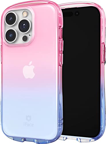 iFace Ombre transparente Hülle mit Griff für iPhone 14 Pro (6,1 Zoll) [Look in der "Lolly"-Serie] Stoßfeste, transparente Farbverlaufs-Schutzhülle [Fallgetestet] [kabelloses Laden kompatibel] – von iFace