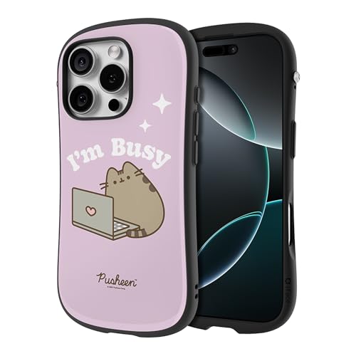 iFace Pusheen The Cat First Class MagSynq Hülle für iPhone 16 Pro [kompatibel mit MagSafe] – niedlich, stoßfest, zweilagig (Hartschale + Stoßfänger), schützendes ästhetisches Magnetdesign, I'm Busy von iFace