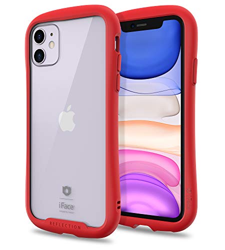 iFace Reflection Custodia Paraurti per iPhone 11 - Simpatica Cover Ibrida Antiurto [Vetro temperato 9H + Bumper Case] Compatibile Con la Ricarica Wireless – Rosso von iFace