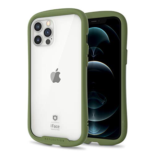 iFace Reflection Custodia Paraurti per iPhone 12 Pro Max - Simpatica Cover Ibrida Antiurto [vetro temperato 9H + Bumper case] Compatibile Con la Ricarica Wireless – Cachi (Verde) von iFace