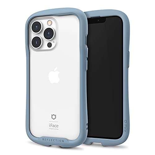 iFace Reflection Designed for iPhone 13 Pro (6.1") – Cute Shockproof Hybrid [9H Tempered Glass + Bumper] Wireless Charging Compatible Clear Case - Horizon Blue von iFace