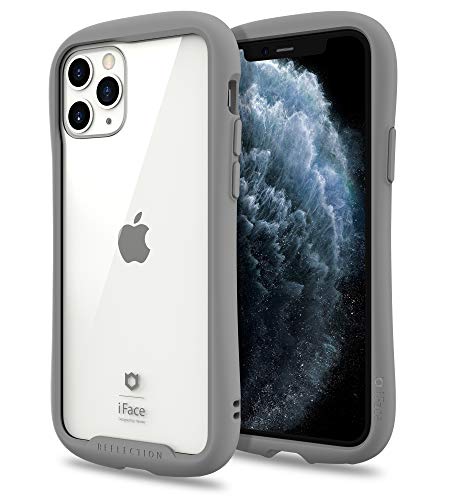 iFace Reflection Custodia Paraurti per iPhone 11 PRO - Simpatica Cover Ibrida Antiurto [Vetro temperato 9H + Bumper Case] Compatibile Con la Ricarica Wireless – Grigio von iFace