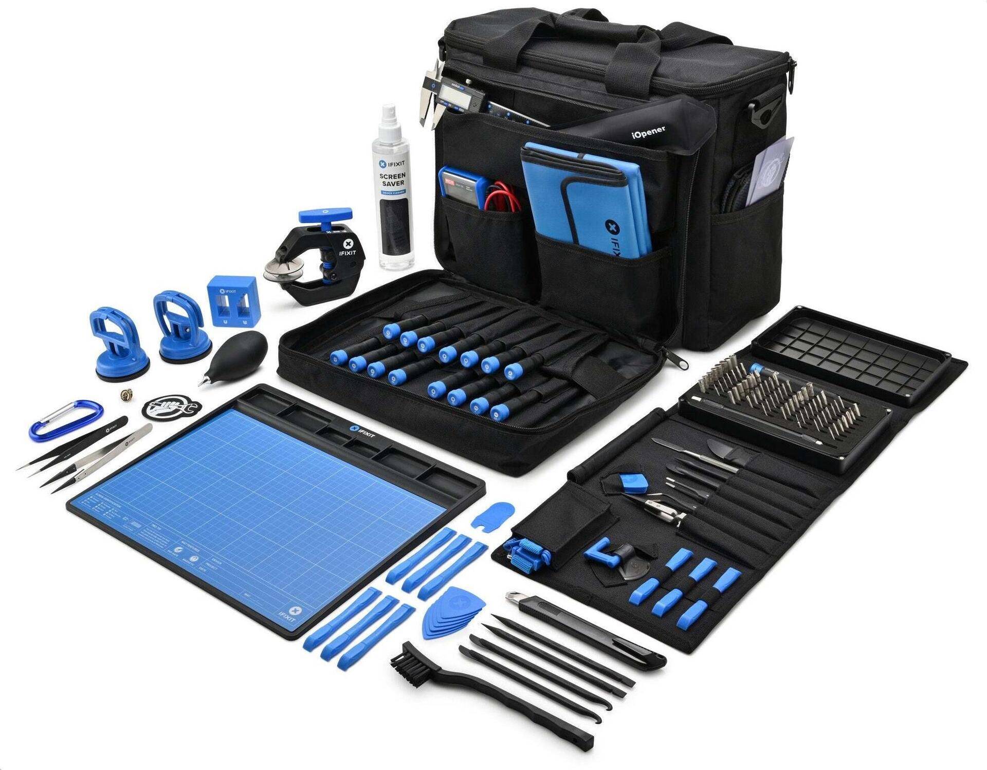 iFixit EU145278-20 - Werkzeug-Sets - Universal - Bürste - Reinigungstuch - Staubbläser - Eröffnungswahl - Plastik-Karte - Schraubendreher - Spudger,... - Mehrfarbig - 2 Pinzette (EU145278-20) von iFixit