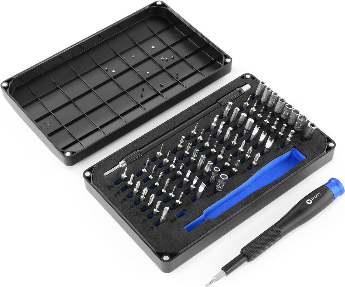 iFixit EU145299 - 64 Stück(e) - Flach - Hexagonal - Pentalobe - Phillips - Security Torx - Maulschlüssel - Torx - Dreiflüglig - PH 0,PH 00,PH 000,PH 1,PH 2 - Stahl - Hexagonal - ABS (EU145299) von iFixit
