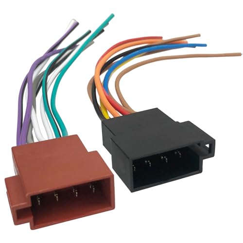 Ifrego Auto Radio Adapter ISO Adapter Autoradio Universal kompatibel für VW Opel Ford offene Enden Lautsprecher Strom Autoradio Adapter Auto Stecker Radio Adapter von iFreGo