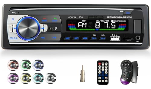 Ifrego Autoradio, MP3 Player, Bluetooth USB/TF/MP3 & Fernbedienung FM Radio, RDS, Schnellladefunktion 1Din Universal Radio 60W*4 Autoradio mit Bluetooth Freisprecheinrichtung von iFreGo