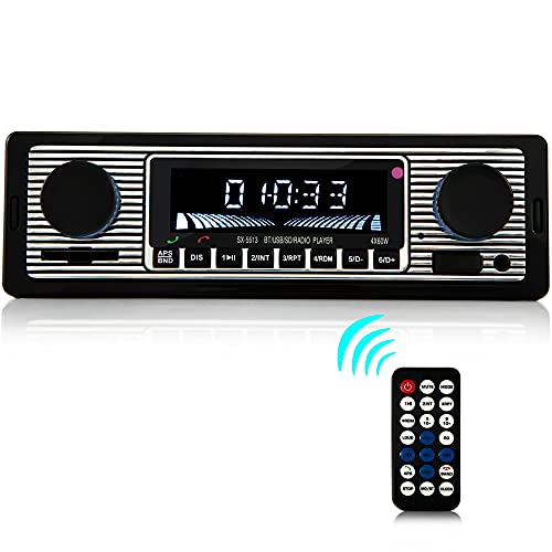iFreGo Autoradio mit Bluetooth Freisprecheinrichtung, 1 DIN Bluetooth Radio Auto mit USB Anschluss/AUX/TF/MP3 Player,FM Autoradio Radio mit drahtloser Fernbedienung,Uhrzeit Anzeige,60WX4 von iFreGo