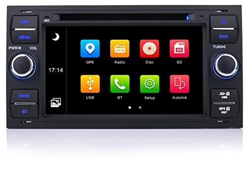 iFrego 7" HD Autoradio DVD Player GPS Navigation RDS SD Bluetooth Touchscreen mit sat NAV GPS Navigation für Ford C-Max/Galaxy/Connect/Kuga/Fiesta/S-Max/Focus/Transit/Fusion/Mondeo von iFreGo