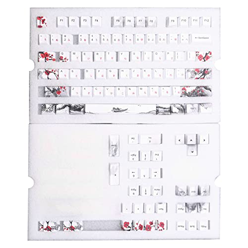 iFutniew 110 Tasten PBT-Tastenkappen, Farbstoff-Sublimation, Kirschprofil-Tastenkappe, DIY, mechanische Tastatur-Tastenkappe, Set, Japanisch von iFutniew