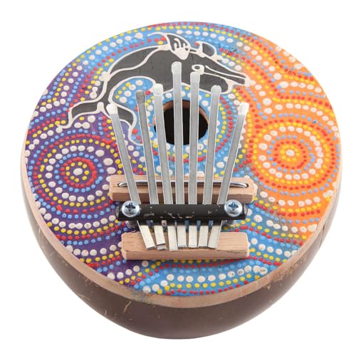 iFutniew 7 Tasten stimmbar Kokosnuss Mbira tragbare Kalimba verstellbare Finger Daumen Piano Musikinstrument einfach zu bedienen von iFutniew
