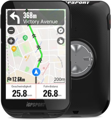 iGPSPORT iGS800 Fahrradcomputer GPS, 3.5" Touchscreen mit 32GB Offline-Kartennavigation, 50 Hours Fahrrad Tacho mit Kartenanzeige, Trainingsanalyse, iClimb Pro WLAN, BLE5.0/ ANT+, IPX7 (iGS800) von iGPSPORT