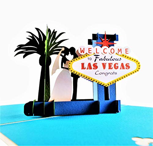 iGifts And Cards Glückwunschkarte mit 3D-Motiv "Happy Ever After Las Vegas", für Hochzeit, Heirat, niedlich, lustig, einzigartig, Liebe, besondere Anlässe, Glückwunsch, Feier, Ehemann, Ehefrau von iGifts And Cards