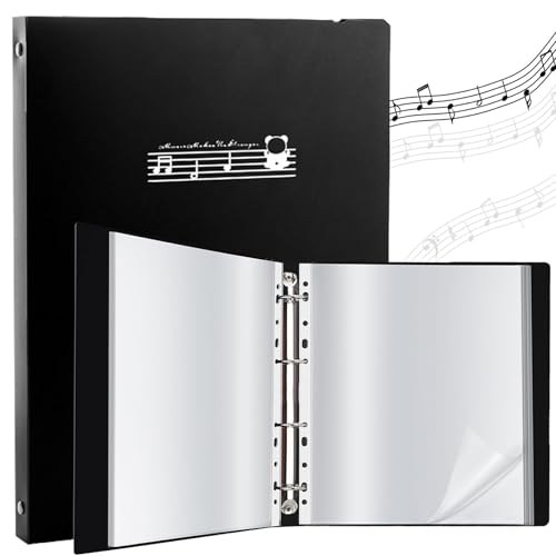 iGolife A4 Notenmappe, Notenmappe für Notenblätter 60 Fächer/120 Seiten Präsentationsmappe A4 Registermappen Music Sheet Chormappe von iGolife