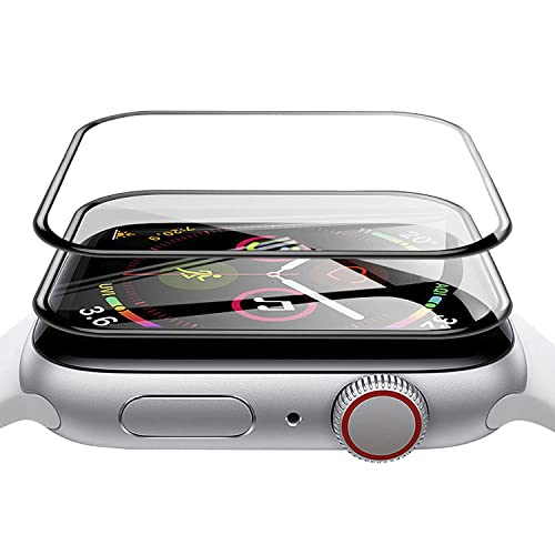 2 Stück Schutzfolie kompatibel mit Apple Watch Series 7 41mm, 10D Gebogene Vollabdeckung weiche Kante vollklebend blasenfreie Kratzfeste bruchfeste Displayschutzfolie aus PMMA Acryl Glas von iGuard