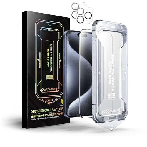 iGuard |2 Stück SCHUTZGLAS kompatibel mit Apple iPhone 15 PRO | 6,1 | Schutzglas Panzerfolie | EDGE+ PROTECTION | ULTRA KLAR | 3D geformtes Glas | EASY Applicator von iGuard