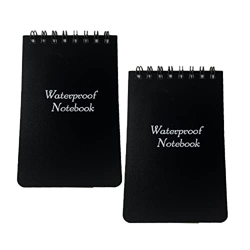 2 x wasserdichtes Notizbuch, 7,6 x 12,7 cm, Polizei-Notizblock, Schreiben im Regen, Allwetter-Notizblock mit Einband 2 x wasserdichtes Notizbuch, 7,6 x 12,7 cm, Polizei-Notizblock, Schreiben im Regen, Allwetter-Notizblock mit Einband von iHMeiju