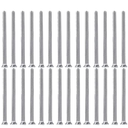 50 Stück extra lange Auslassschrauben, lange Steckdosenschrauben, Maschinenschrauben, Gerät, Befestigungsschrauben, Stromauslass-Verlängerung zum Befestigen von Wonky. (6-32 x 1-1/2 Zoll) von iHMeiju