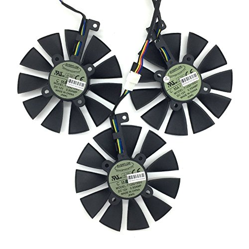 3 Pcs/Lot T129215SU 88mm 6Pin Grafikkarten-Lüfter für ASUS ROG STRIX Raptor GTX 980 Ti 1060 1070 1070Ti 1080 1080Ti OC VEGA 64, RX 480 580 590 von iHaospace