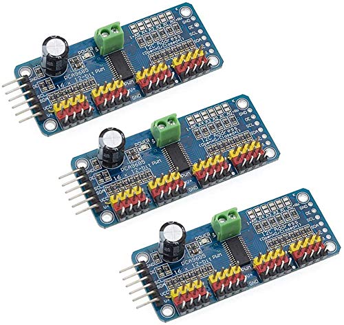 3 Pcs PCA9685 16-Channel 12-bit PWM Servo Driver for Arduino Raspberry Pi IIC Interface Servo Shield von iHaospace