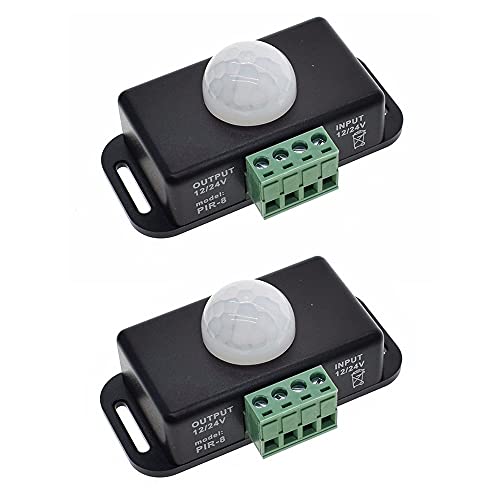 iHaospace 2 Pcs 12V/24V 6A Body Infrared PIR Motion Detector Switch LED Light bar Automatic von iHaospace