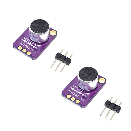 iHaospace 2 Pcs MAX4466 Electret Microphone Amplifier Module Adjustable Gain GY-MAX4466 von iHaospace