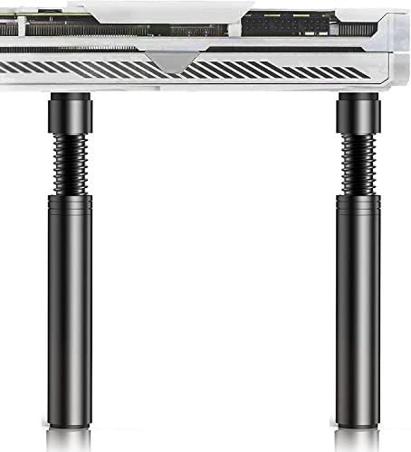 iHaospace 2 Stücke Grafikkarten Halterung GPU Halter GPU Stütze GPU Holder Stand Grafikkarte Support Bracket Höhenverstellbare Aluminiumlegierung Magnetische Fixierung - Schwarz von iHaospace