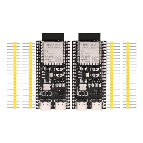 iHaospace 2 x ESP32-S3-DevKitC-1 N16R8 Entwicklungsboard ESP32-S3 Dual USB Type-C Mikrocontroller mit 16 MB Externem Flash-Speicher, 8 MB PSRAM, WLAN-Modul und Bluetooth von iHaospace